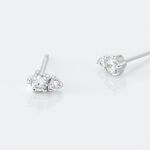 Boucles D'oreilles Puces Almira Argent Blanc Oxyde De Zirconium - Puces Femme | Marc Orian