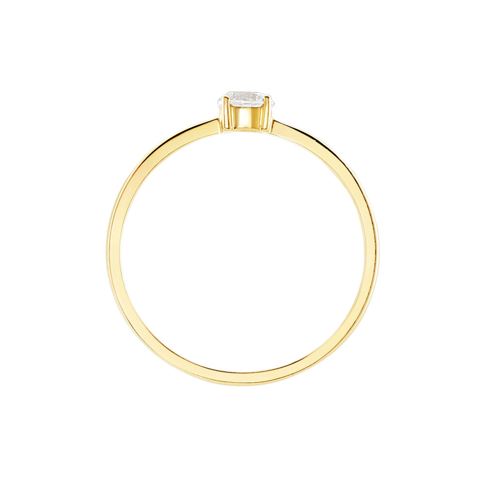 Bague Solitaire Or Jaune Eclat D'etoile Oxyde De Zirconium - Solitaires Femme | Marc Orian