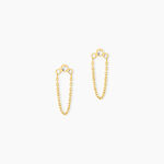 Boucles D'Oreilles Puces Sheima Acier Jaune Cristal - Puces Femme | Marc Orian