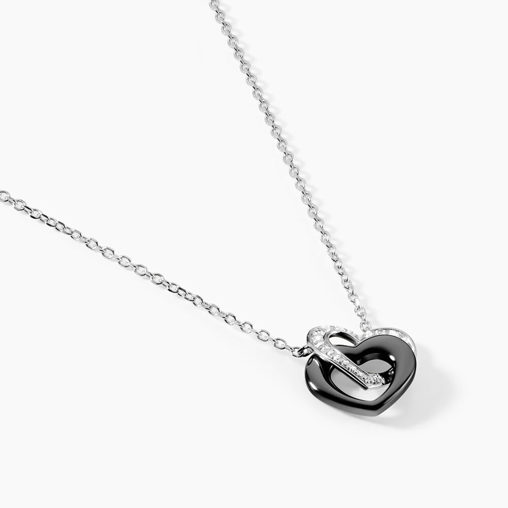 Collier Lovea Argent Blanc C&eacute;ramique Et Oxyde De Zirconium - Colliers avec pierres Femme | Marc Orian