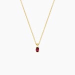 Collier Poem Argent Jaune Tourmaline - Colliers avec pierres Femme | Marc Orian
