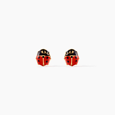Boucles D'oreilles Puces Or Jaune Helidie Email - Puces Enfant | Marc Orian