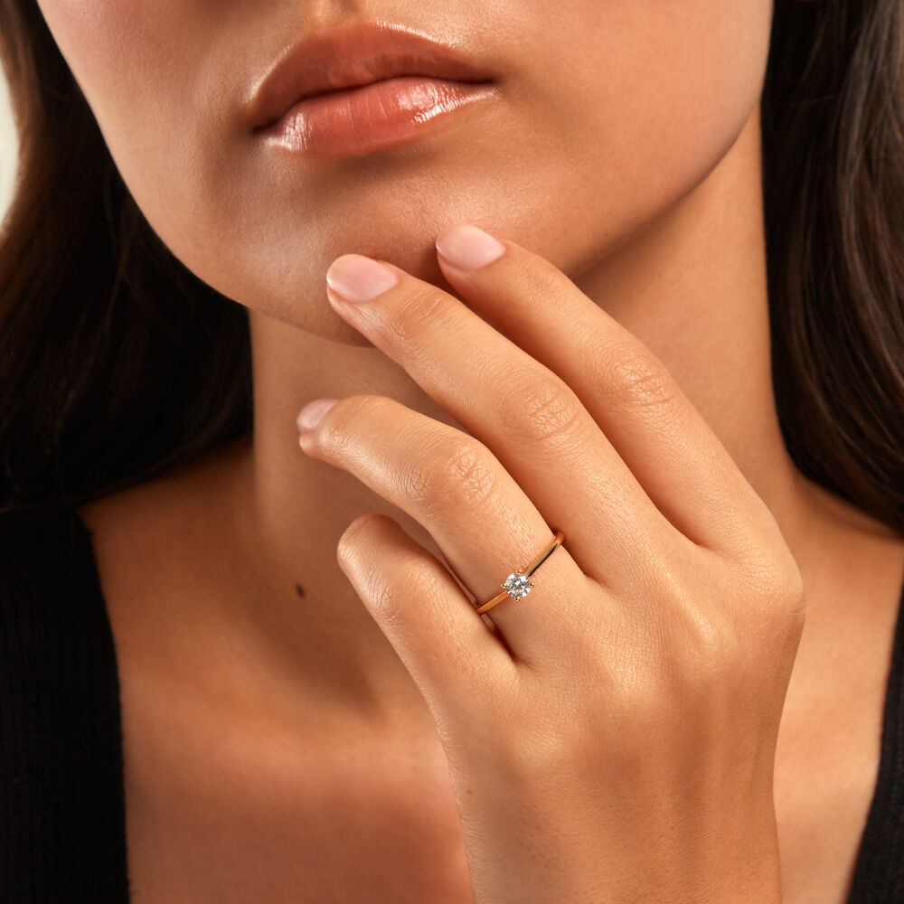 Bague Charlaine Plaqu&eacute; Or Jaune Oxyde De Zirconium - Bijoux fantaisie Femme | Marc Orian