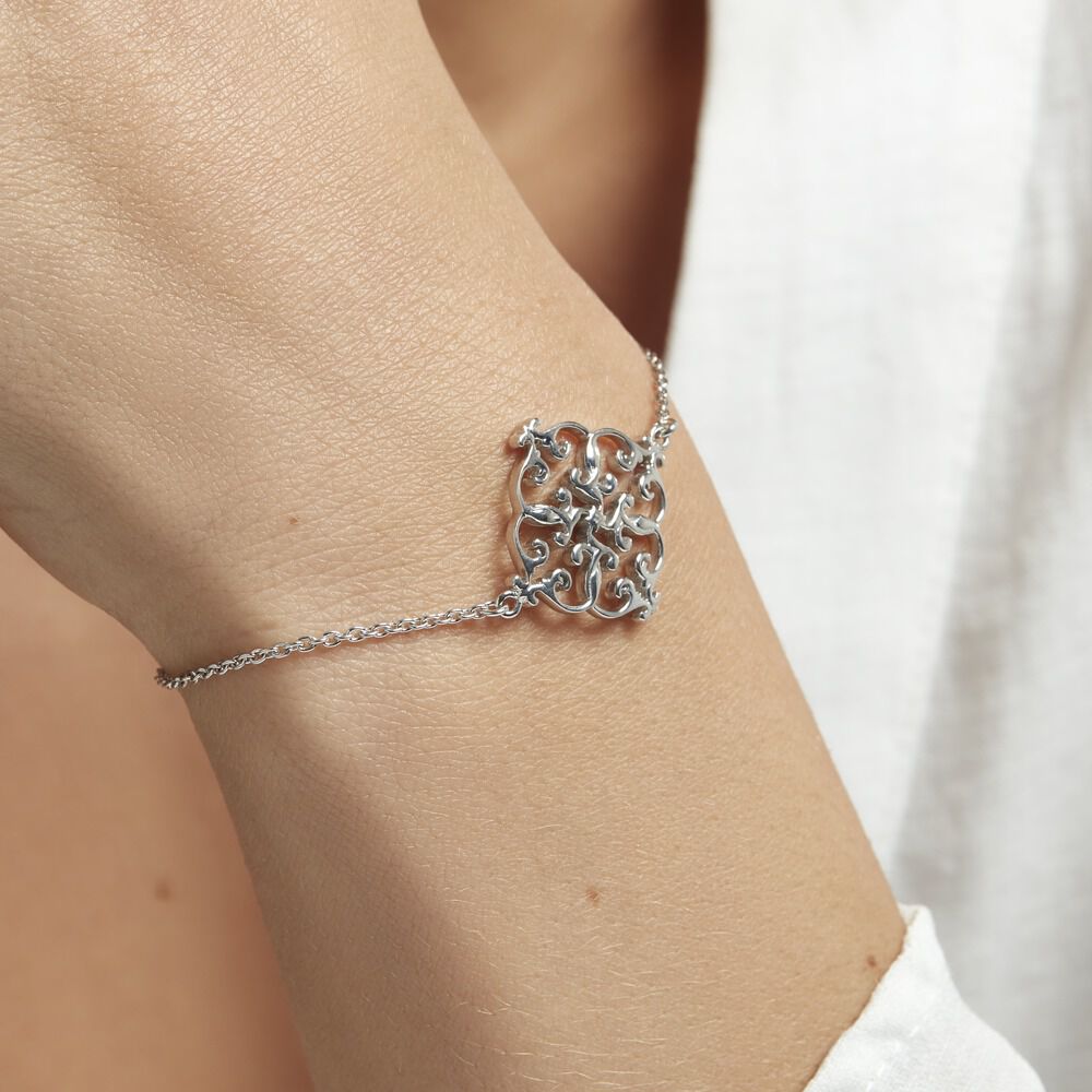 Bracelet Raelene Argent Blanc - Bracelets chaînes Femme | Marc Orian