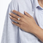 Bague Or Blanc Flavian Oxyde De Zirconium - Solitaires Femme | Marc Orian