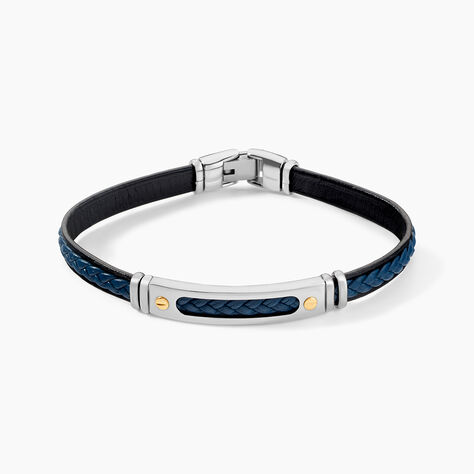 Bracelet Jourdan Cuir Bleu - Bracelets cuir Homme | Marc Orian