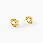 Boucles D'Oreilles Puces Gladwin Acier Jaune - Puces Femme | Marc Orian