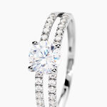 Bague Solitaire Cesarine Or Blanc Oxyde De Zirconium - Solitaires Femme | Marc Orian