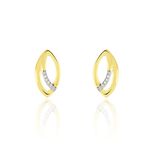 Boucles D'oreilles Or Jaune Svena Diamant - Puces Femme | Marc Orian