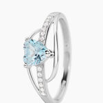 Bague Silucia Or Blanc Topaze Et Oxyde De Zirconium - Bagues pierres fines Femme | Marc Orian