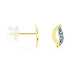Boucles D'oreilles Puces Urbice Or Jaune Saphir - Puces Femme | Marc Orian