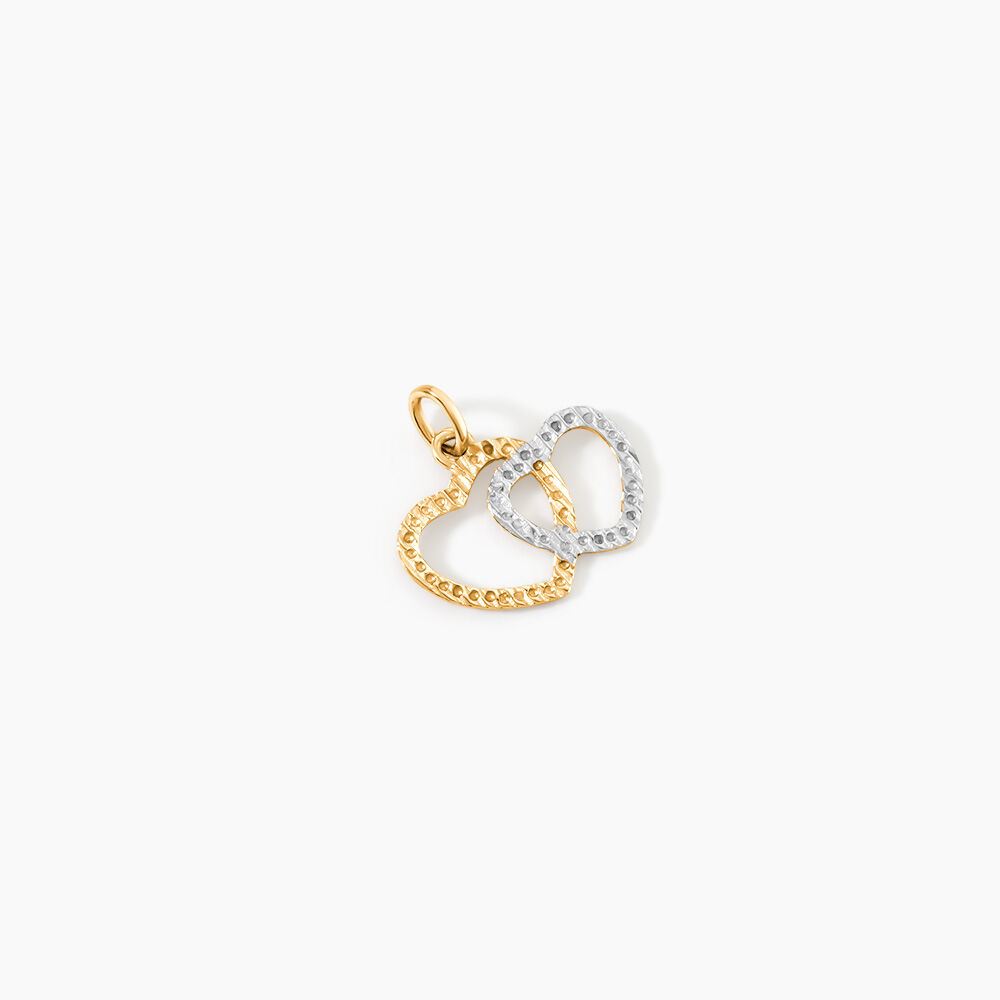 Pendentif Hedda Coeurs Ciseles Or Bicolore - Pendentifs Femme | Marc Orian