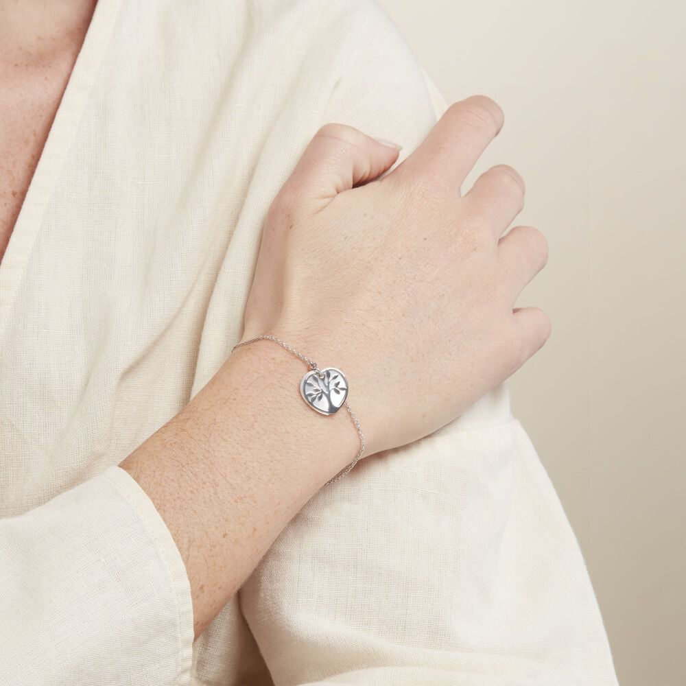 Bracelet Argent Blanc Vitto Nacre - Bracelets chaînes Femme | Marc Orian