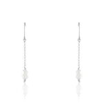 Boucles D'oreilles Pendantes Franz Argent Blanc Cristaux De Swarovski - Pendantes Femme | Marc Orian