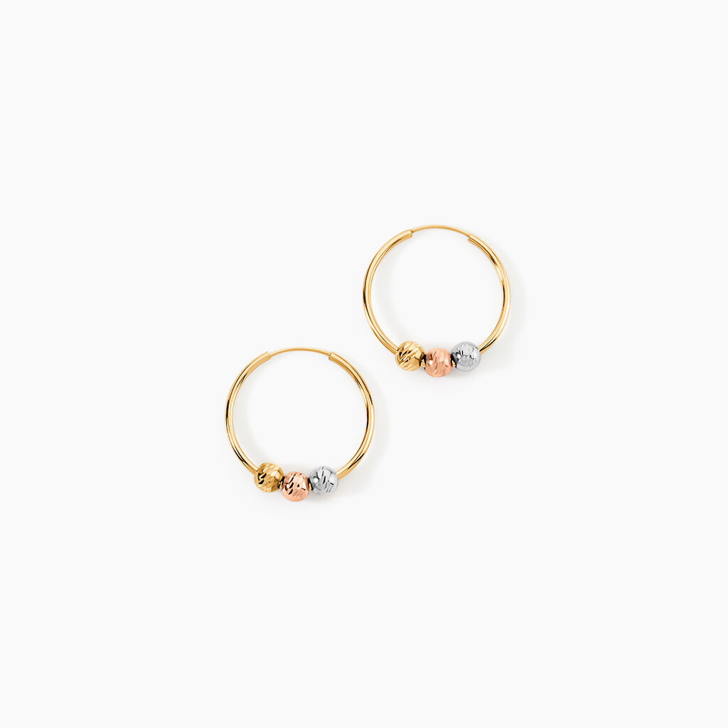 Cr&eacute;oles Eudocia Or Tricolore - Cr&eacute;oles Femme | Marc Orian