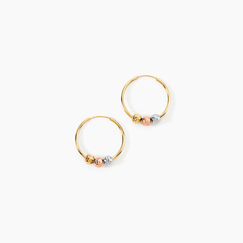 Cr&eacute;oles Eudocia Or Tricolore - Cr&eacute;oles Femme | Marc Orian