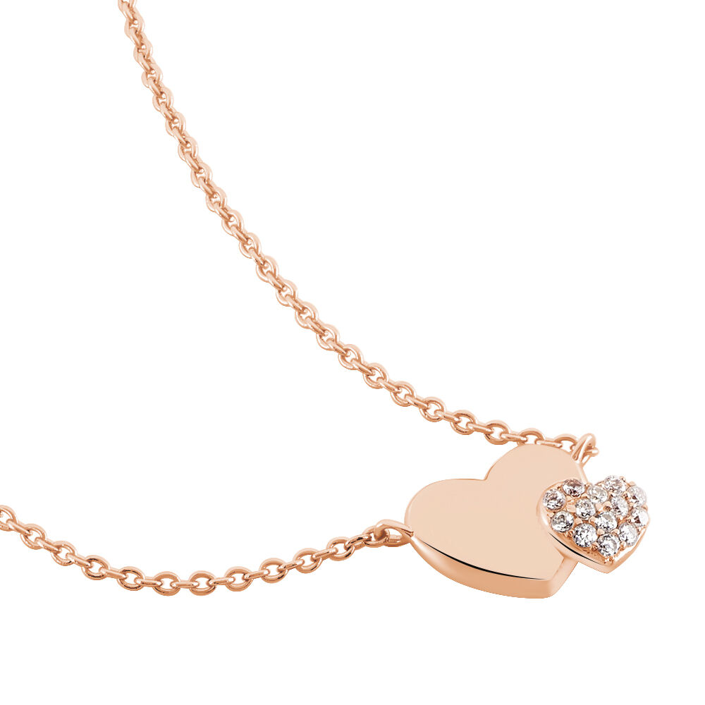 Collier argent rose femme Clearance