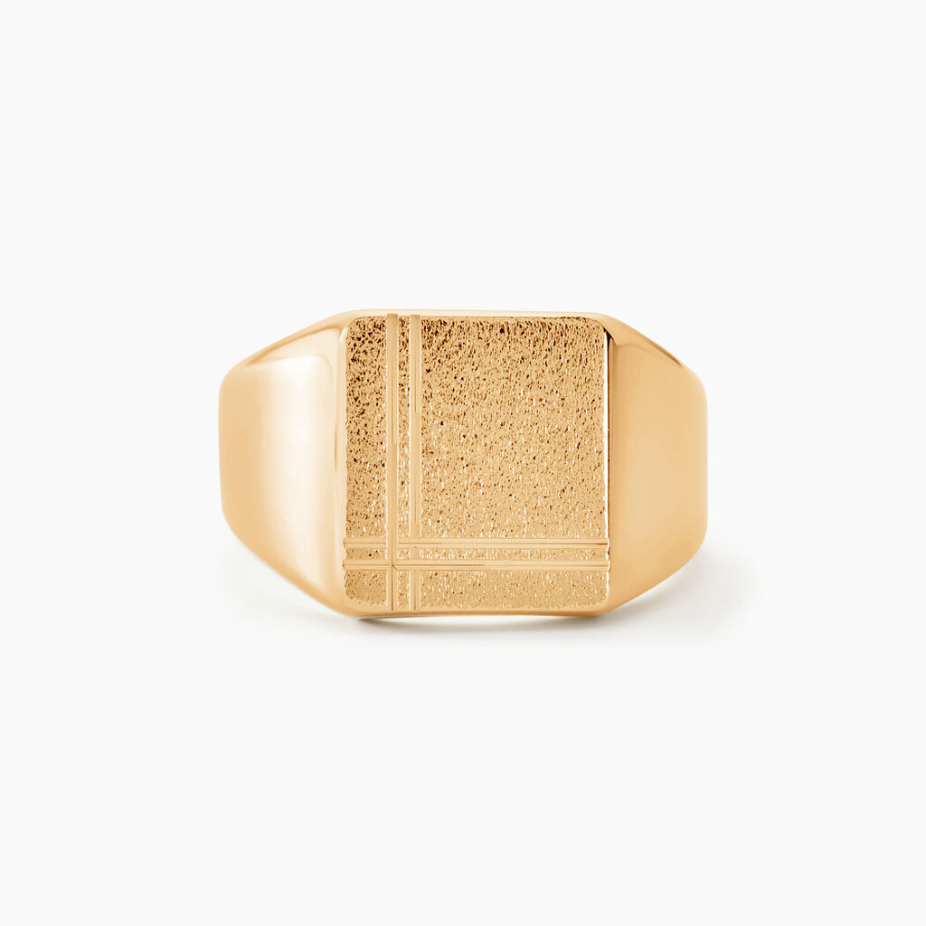 Chevalière Cillian Plaqué Or Jaune - Chevalières Homme | Marc Orian