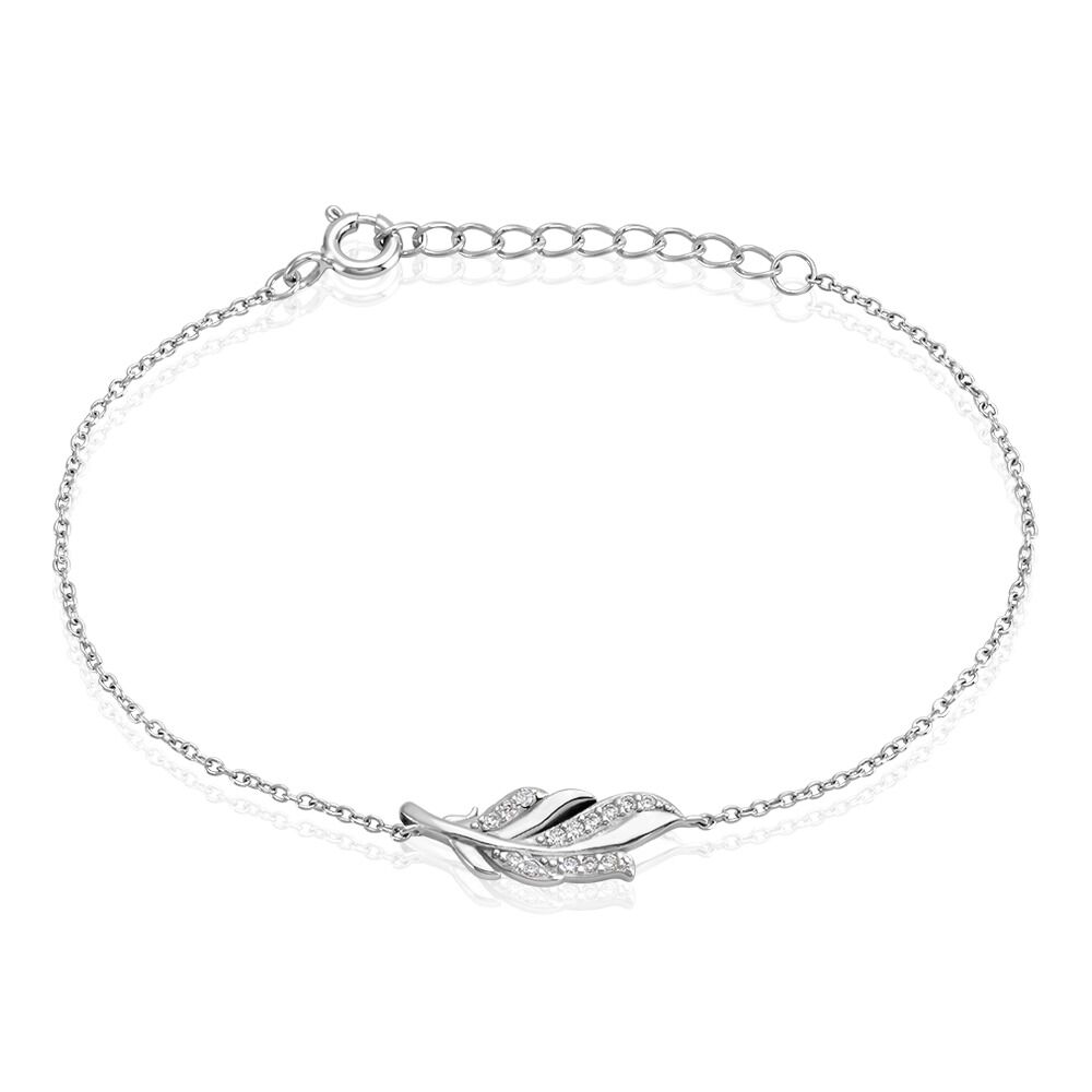 Bracelet Isae Argent Blanc Oxyde De Zirconium - Bracelets chaînes Femme | Marc Orian