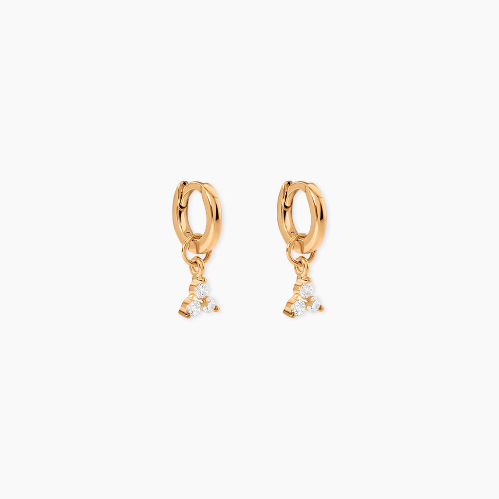 Cr&eacute;oles Annik Plaqu&eacute; Or Jaune Oxyde De Zirconium - Cr&eacute;oles Femme | Marc Orian
