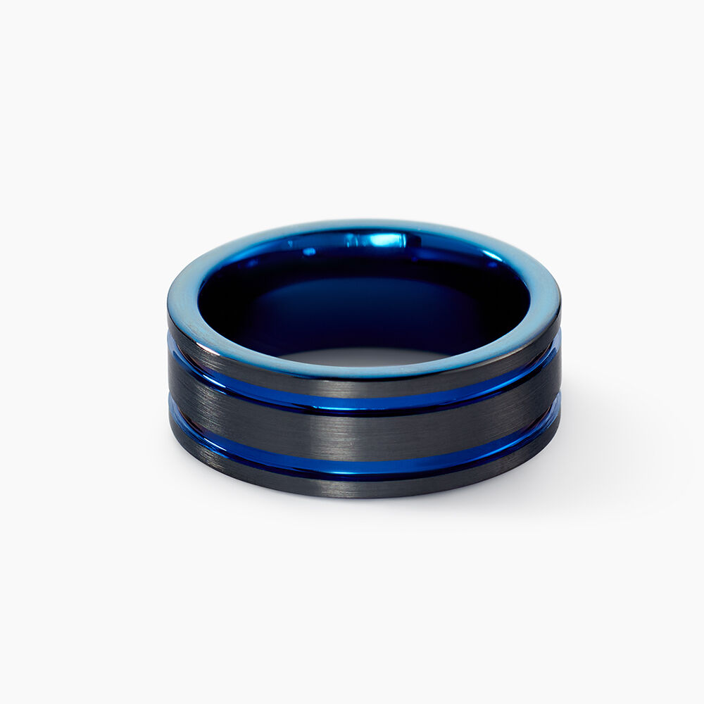 Bague Homme Acier Inoxydable Noire Rotative – Design Simple Et élégant, Boîte Cadeau Fête Des Pères - 12