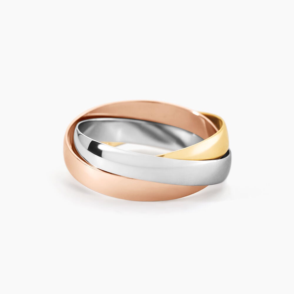 Alliance Entrelacee Ruban Plat Or Tricolore - Alliances duo Unisex | Marc Orian
