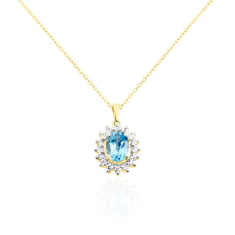 Collier Allande Or Jaune Topaze Et Oxyde De Zirconium - Colliers avec pierres Femme | Marc Orian