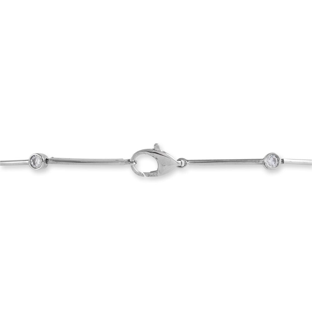 Bracelet Eshan Argent Blanc Oxyde De Zirconium - Bracelets chaînes Femme | Marc Orian