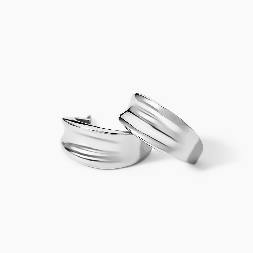 Demi Cr&eacute;oles Anne-christelleae Argent Blanc - Puces Femme | Marc Orian