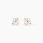 Boucles D'oreilles Puces Or Jaune Doreen Oxydes De Zirconium - Puces Famille | Marc Orian
