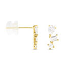 Boucles D'oreilles Puces Osip Or Jaune Oxyde De Zirconium - Puces Femme | Marc Orian