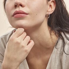 Créoles Ilana Or Blanc - Boucles d'oreilles Créoles Femme | Marc Orian