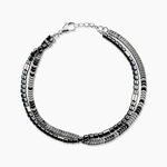 Bracelet Naturel Acier Blanc H&eacute;matite - Bracelets cha&icirc;nes Homme | Marc Orian