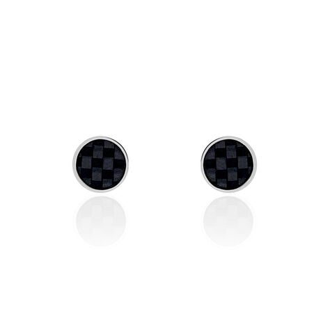 Boucles D'oreilles Puces Phebus Him Classique Acier Blanc - Puces Homme | Marc Orian