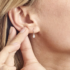 Boucles D'oreilles Pendantes Or Blanc Urzula Diamants - Boucles d'oreilles Pendantes Femme | Marc Orian