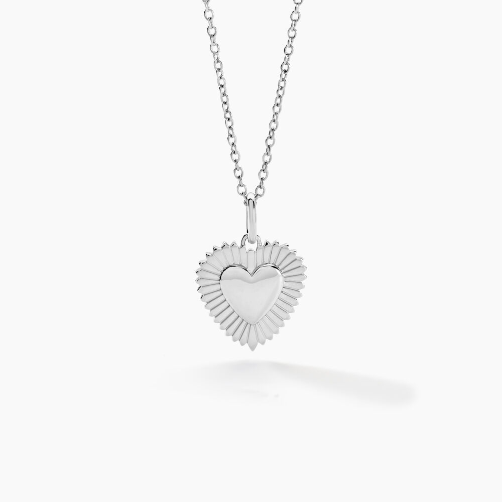 Collier C&oelig;ur Ardent Argent Blanc - Colliers fantaisie Femme | Marc Orian