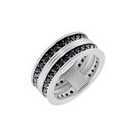 Bague Lucio Argent Blanc Oxyde - Bagues avec pierre Homme | Marc Orian