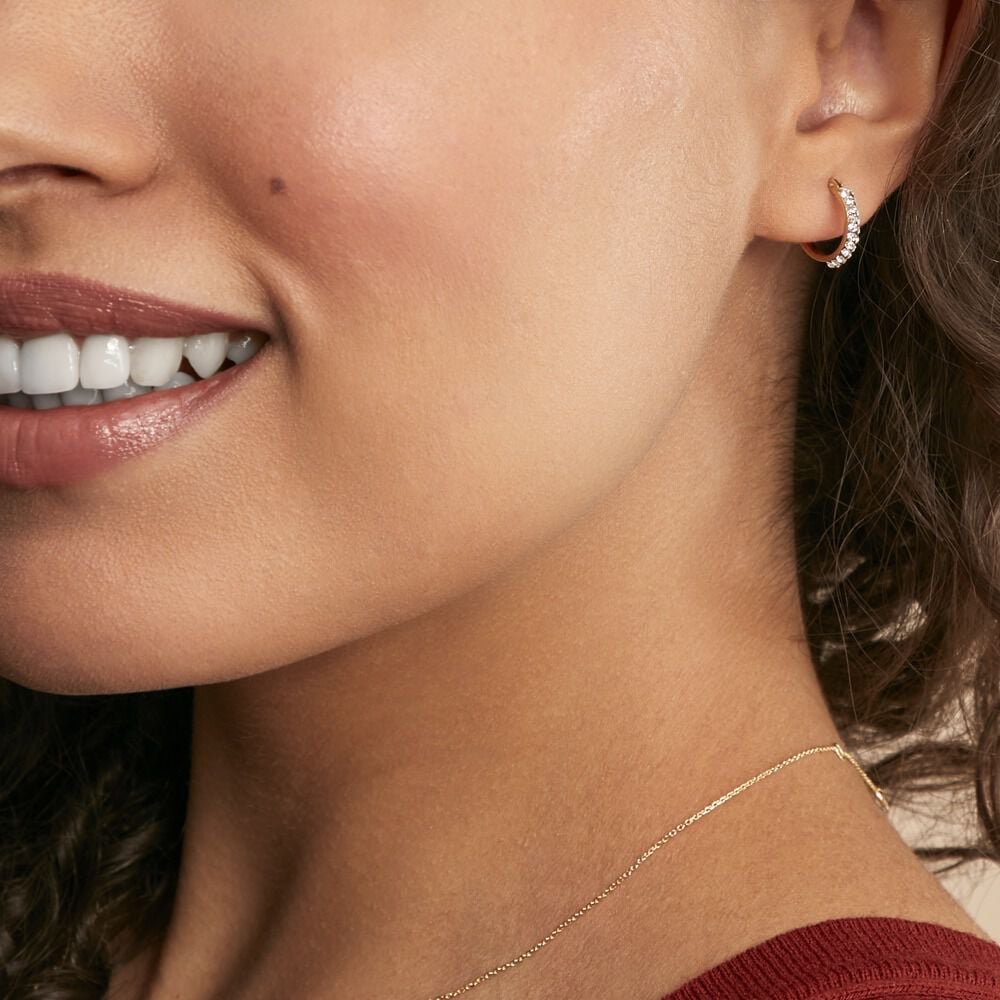 Créoles Sandrine Or Jaune Strass - Créoles Femme | Marc Orian
