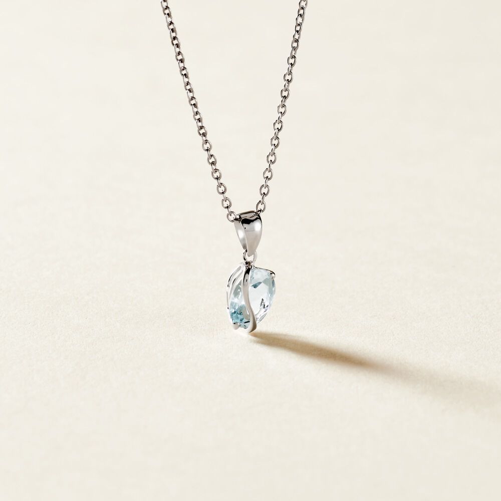 Pendentif Prudencia Or Blanc Topaze - Pendentifs Femme | Marc Orian