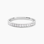 Alliance Rhea Or Blanc Diamant - Alliances avec pierres Femme | Marc Orian