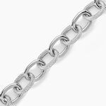 Bracelet Aelia Maille Alternee Acier Blanc - Bracelets cha&icirc;nes Femme | Marc Orian