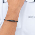 Bracelet Boss Ares Air Cuir De Veau Noir - Bracelets cuir Homme | Marc Orian