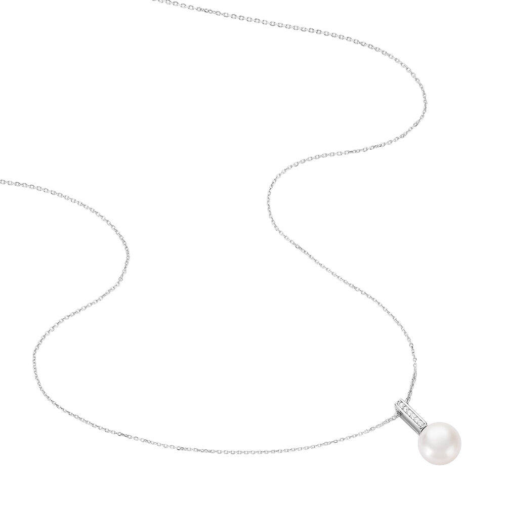 Collier Marla Argent Blanc Perle De Culture Et Oxyde De Zirconium - Colliers avec pierres Femme | Marc Orian