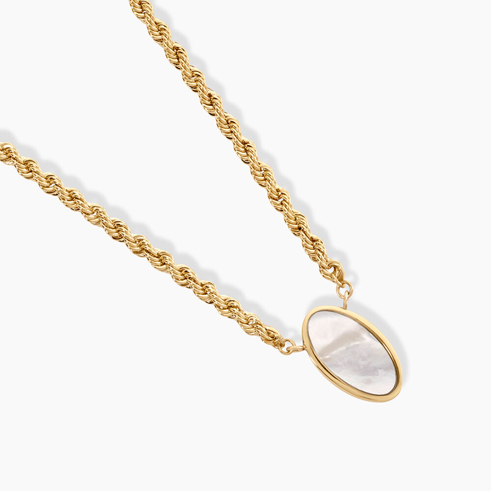 Collier Jerry Or Jaune Nacre - Colliers avec pierres Femme | Marc Orian