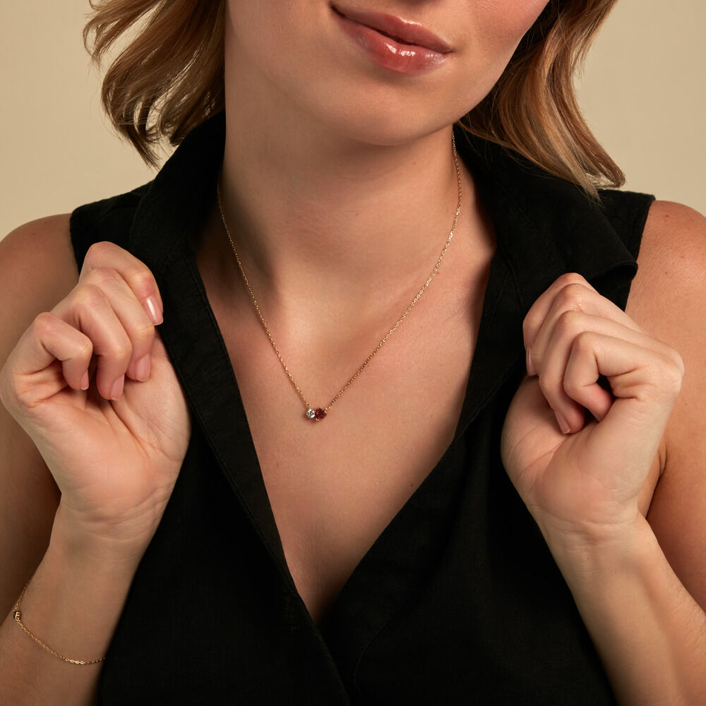 Collier Poem Argent Jaune Tourmaline Oxyde De Zirconium - Colliers avec pierres Femme | Marc Orian