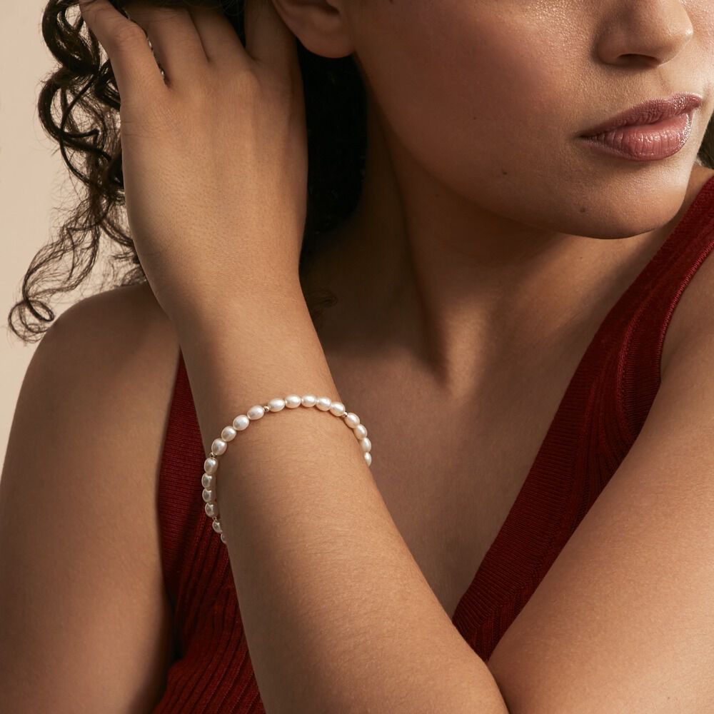 Bracelet Ciriola Or Jaune Perle De Culture - Bracelets chaînes Femme | Marc Orian
