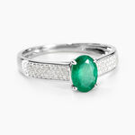 Bague Crista Or Blanc Emeraude Et Diamant - Bagues vintage Femme | Marc Orian