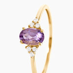 Bague Diapre Or Jaune Am&eacute;thyste Oxyde De Zirconium - Bagues pierres fines Femme | Marc Orian