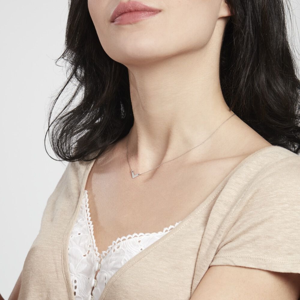 Collier Veroniica Argent Blanc - Colliers Femme | Marc Orian
