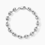 Bracelet Carrus Argent Blanc - Bracelets mailles Homme | Marc Orian
